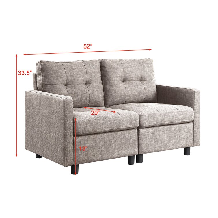 Two seater best sale sofa with ottoman